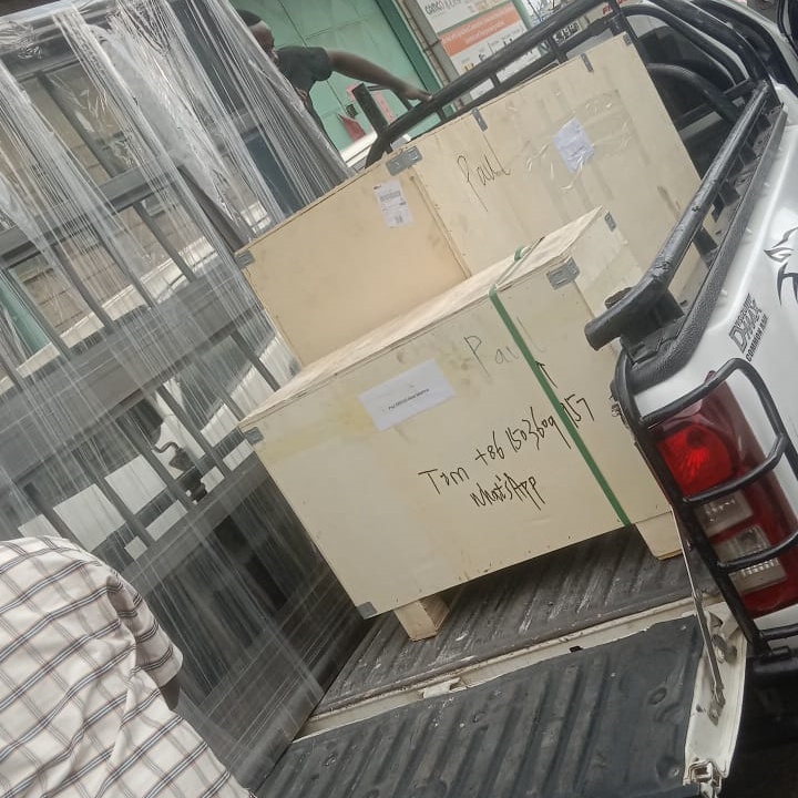 Paul collect machine from Kenya 