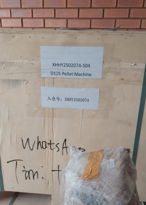 Customer is collecting diesel feed pellet machine in South Africa warehouse today Customer is collecting diesel feed pellet machine in South Africa warehouse today