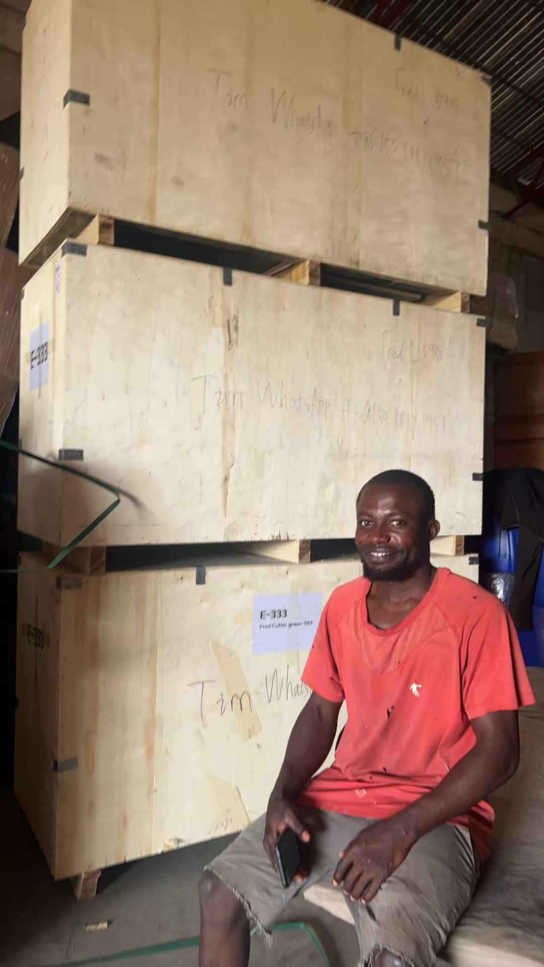 Agents Collected Chaff Cutter Machine from Ghana warehouse