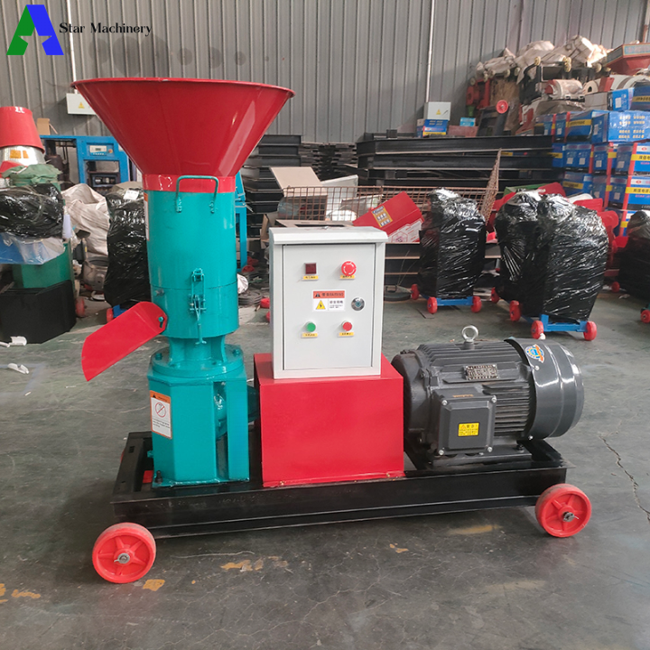 New model electric diesel rotating feed pellet machine