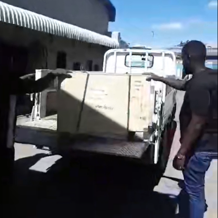 Zambia Customer Collected Feed Animal Pellet Machine from Lusaka warehouse