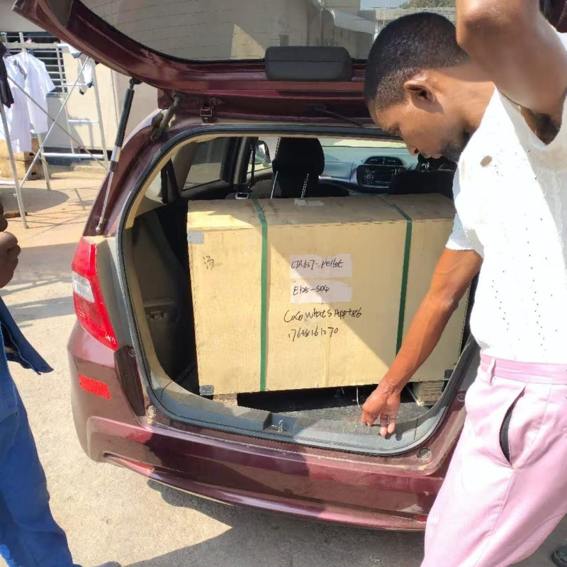 Zambia client picked up electric feed pellet machine from our Lusaka warehouse Zambia client picked up electric feed pellet machine from our Lusaka warehouse